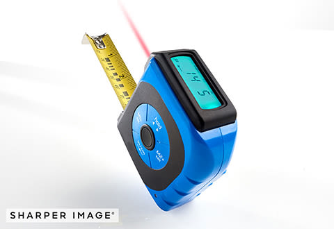 2-in-1 Digital Laser Tape Measure by Sharper Image