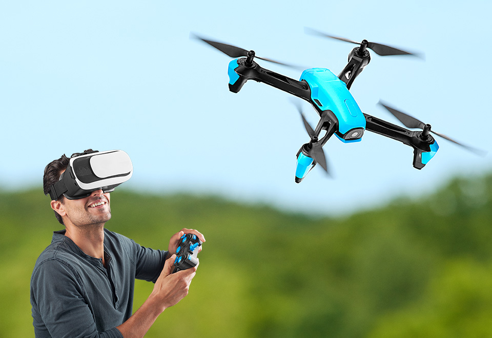 sharper image drone with vr headset