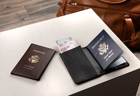 Monogrammed Security Passport Wallet