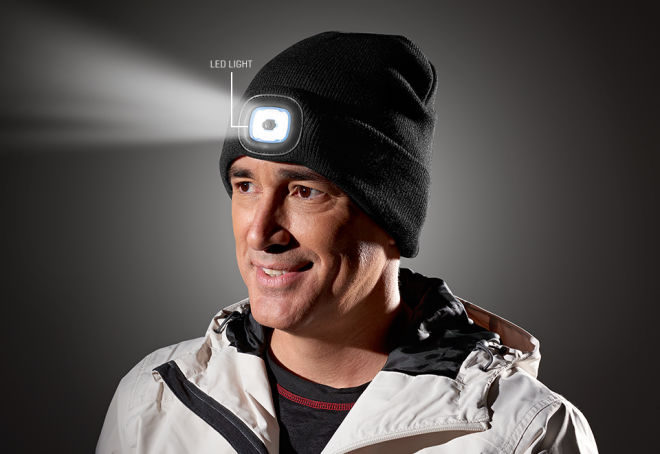 LED Light Up Beanie by Sharper Image