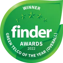 Winner Finder awards 2022 Green telco of the year (overall) Award 