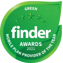 Belong Green Mobile Plan Provider Award - Finder 2021
