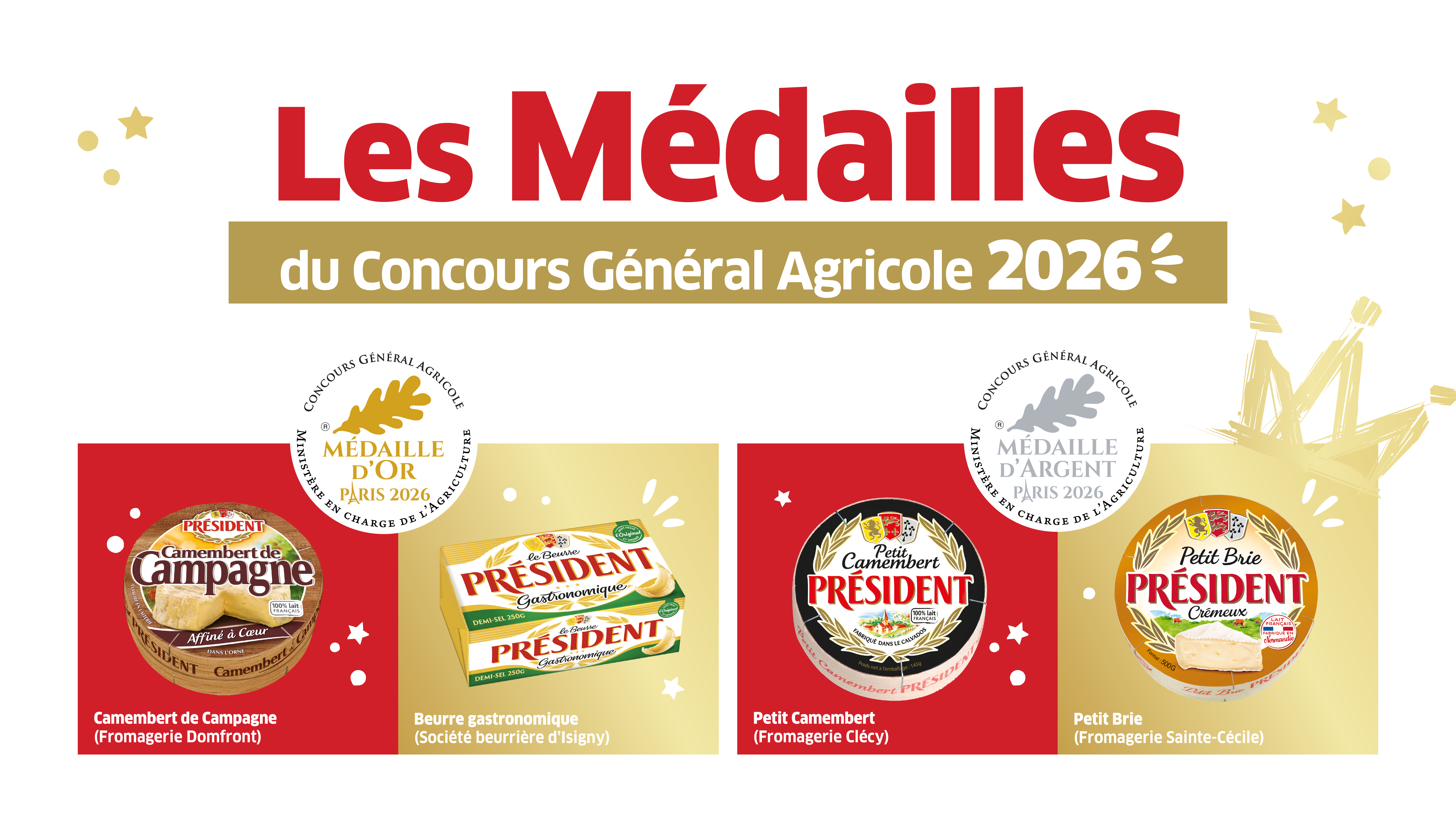 Le plaisir est primé au Concours Général Agricole 2026 avec 4 médailles !