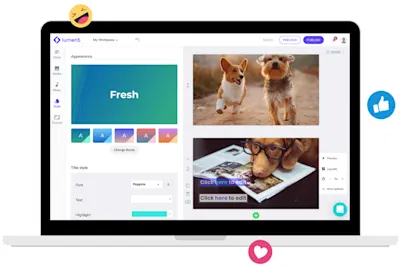 lumen5-laptop-dog-theme-screenshot