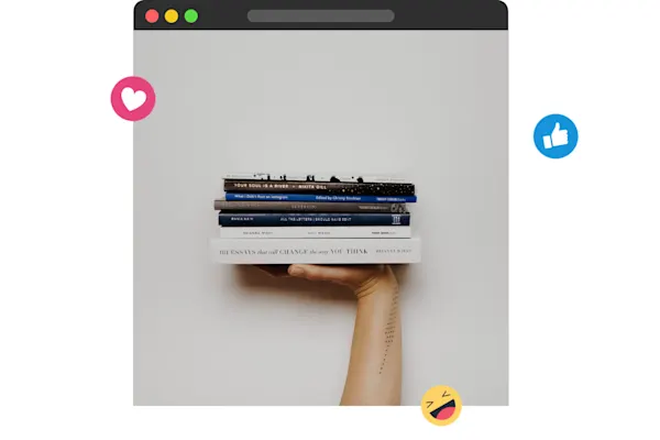 lumen5-tablet-hand-holding-books-photo