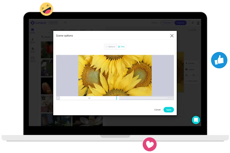 lumen5-laptop-screenshot-sunflower-video-trimmer