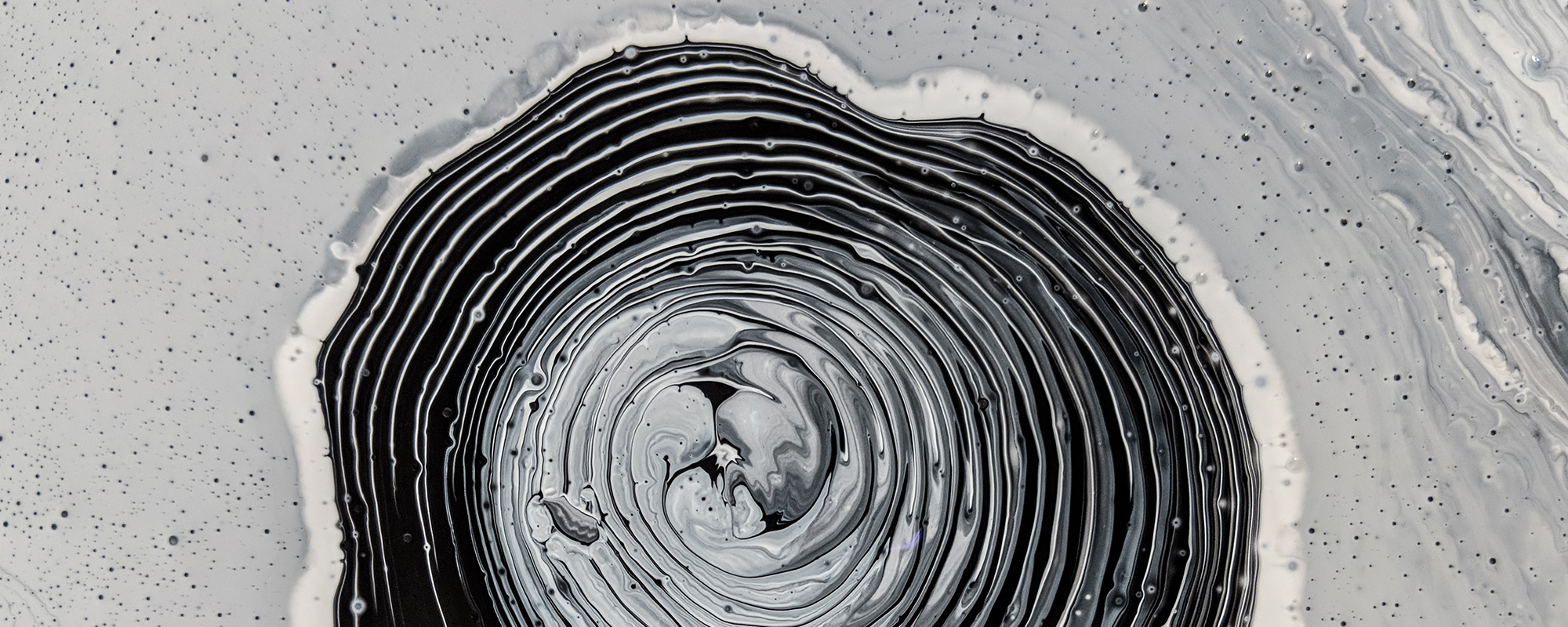 An abstract black and white image