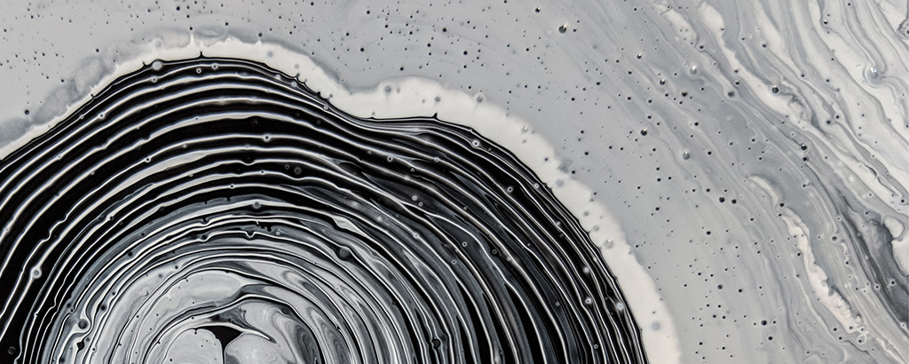 An abstract black and white image