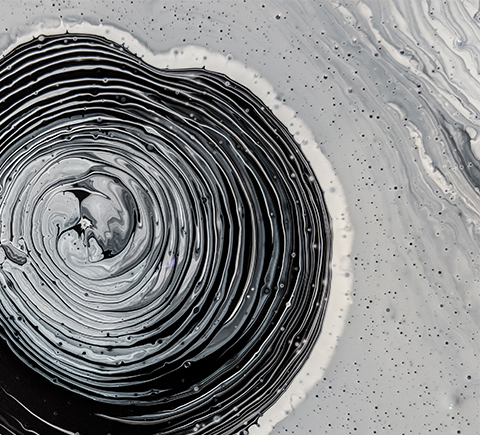 An abstract black and white image
