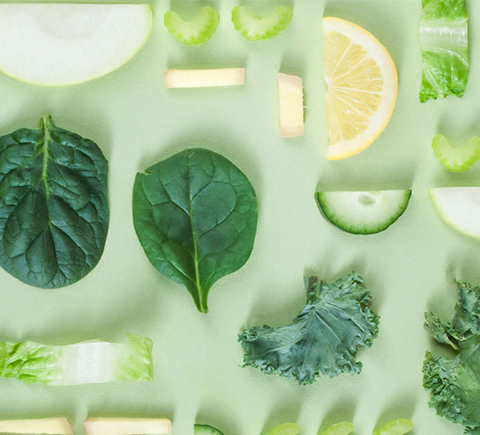 A spread of green vegetables.