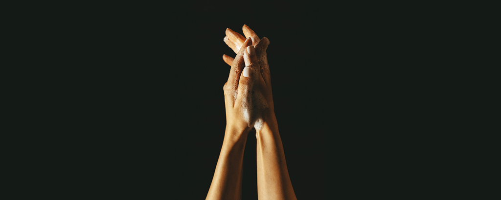An image of washing hands