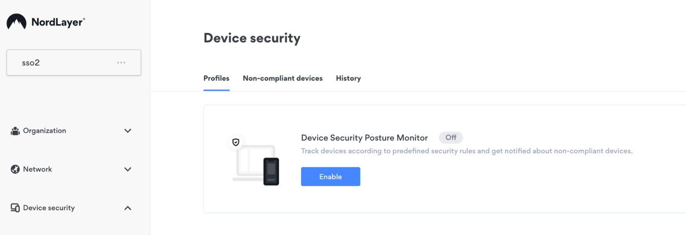 the first step of enabling device security posture monitoring