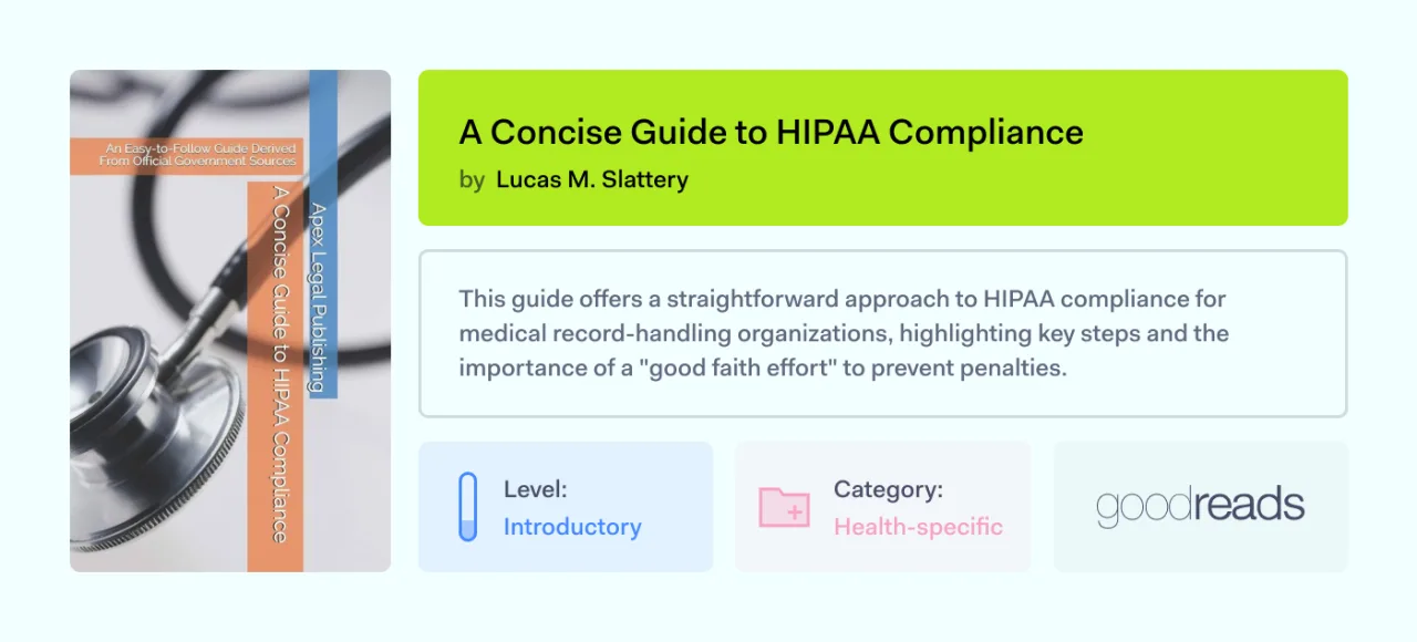 6 Compliance books-A concide guide to HIPAA Compliance