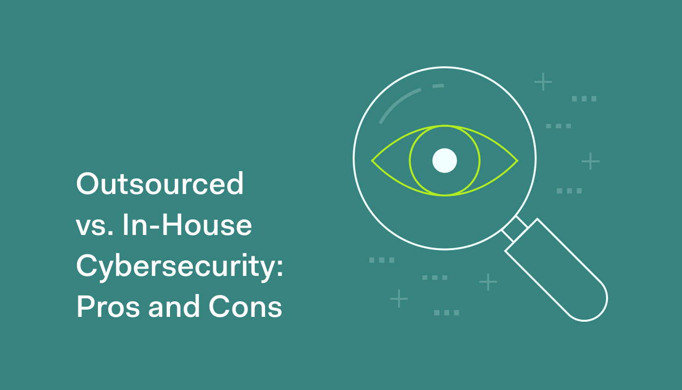 Outsourced vs in house Cybersecurity Pros and cons blog cover 1400x800