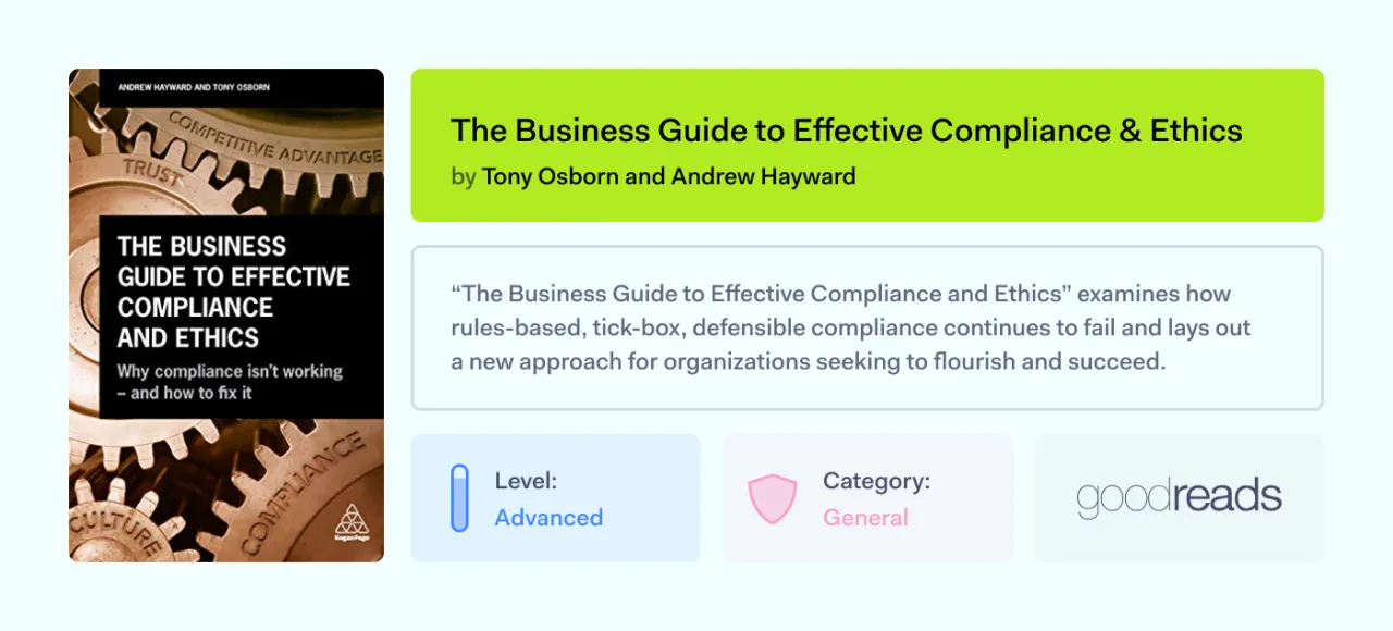 4 Compliance books-The business guide to effective compliance and ethics