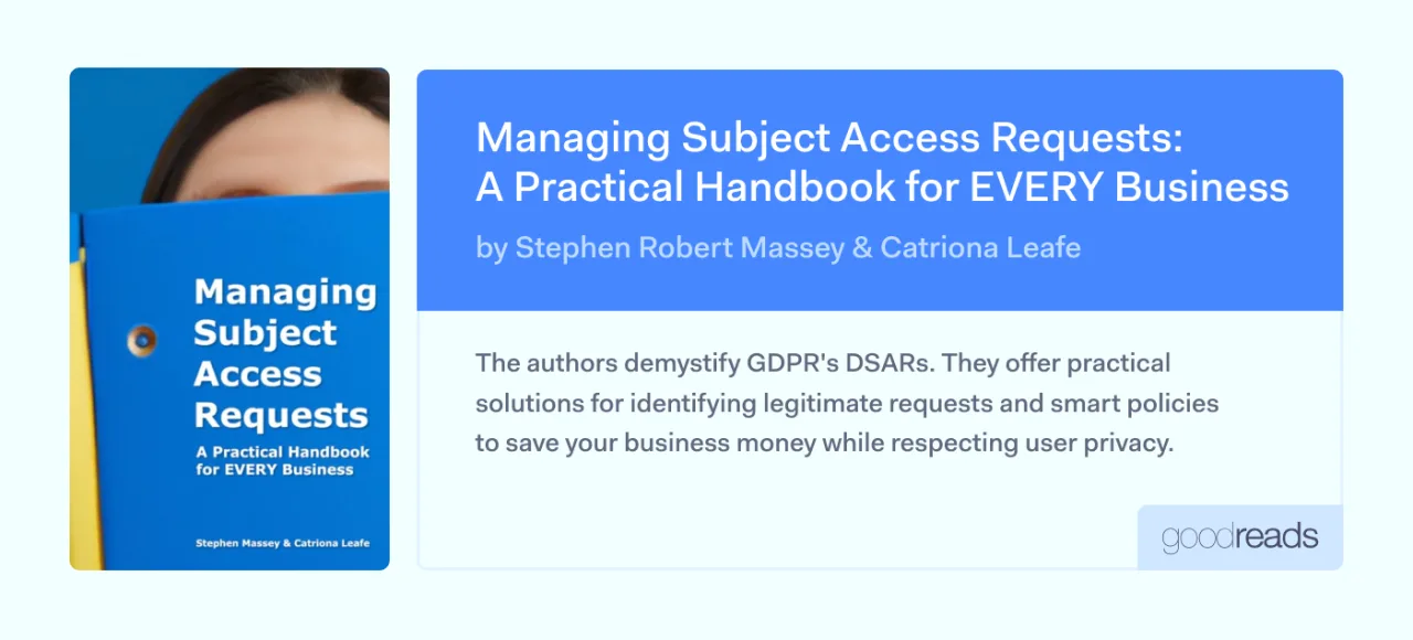 GDPR-books-Managing Subject Access Requests: A Practical Handbook for EVERY Business