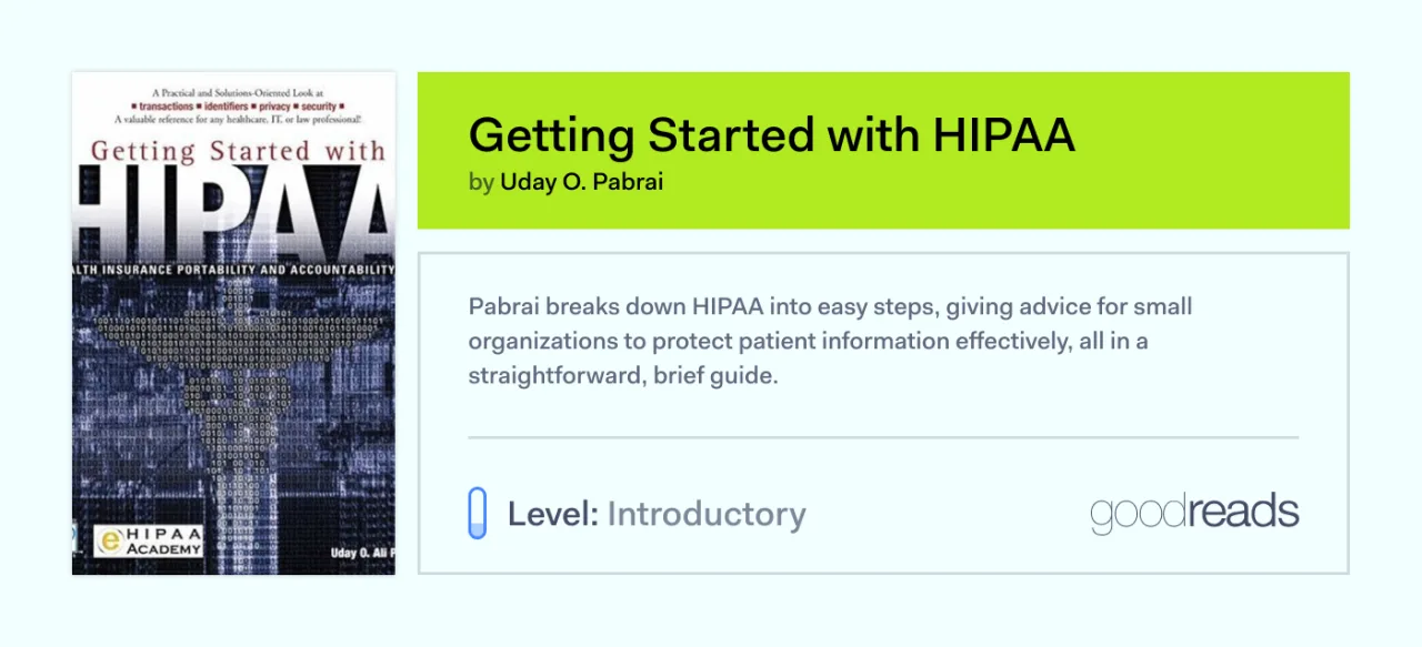 Books 2 Getting Started with HIPAA