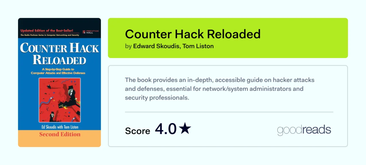 books on network security-counter hack reloaded