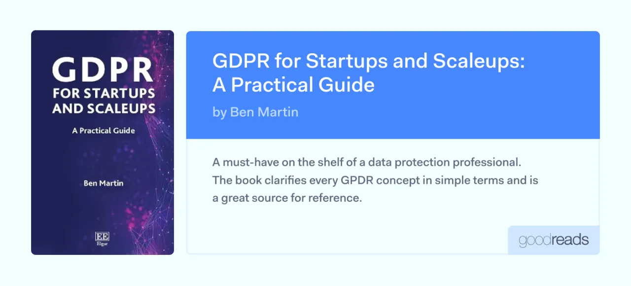 GDPR-books-GDPR for Startups and Scaleups: A Practical Guide