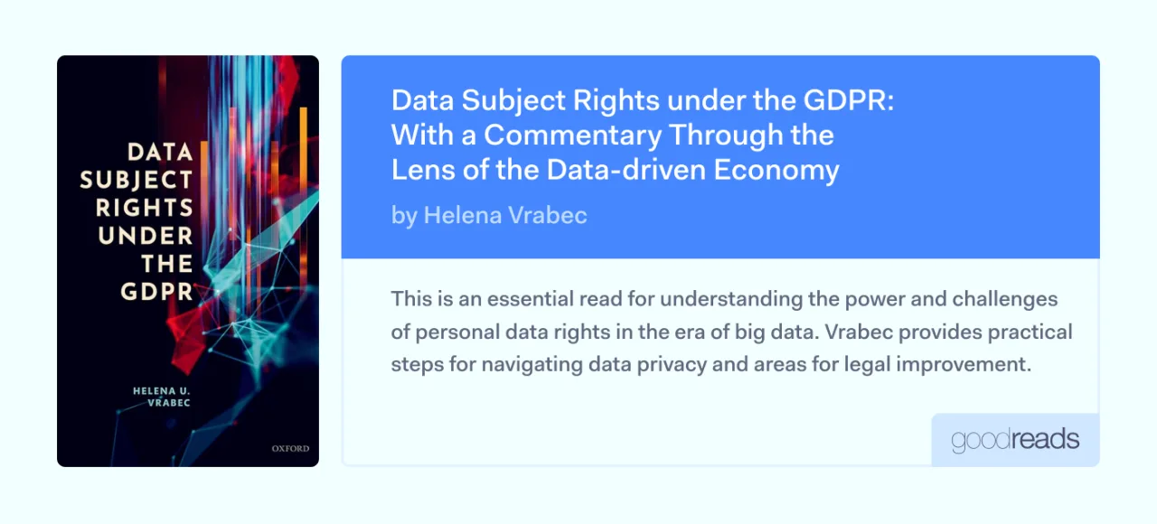 BDPR-books-Data Subject Rights under the GDPR: With a Commentary Through the Lens of the Data-driven Economy