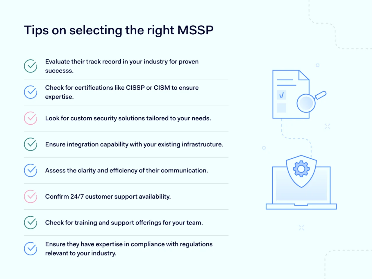 Tips on selecting the right Managed Security Service Provider