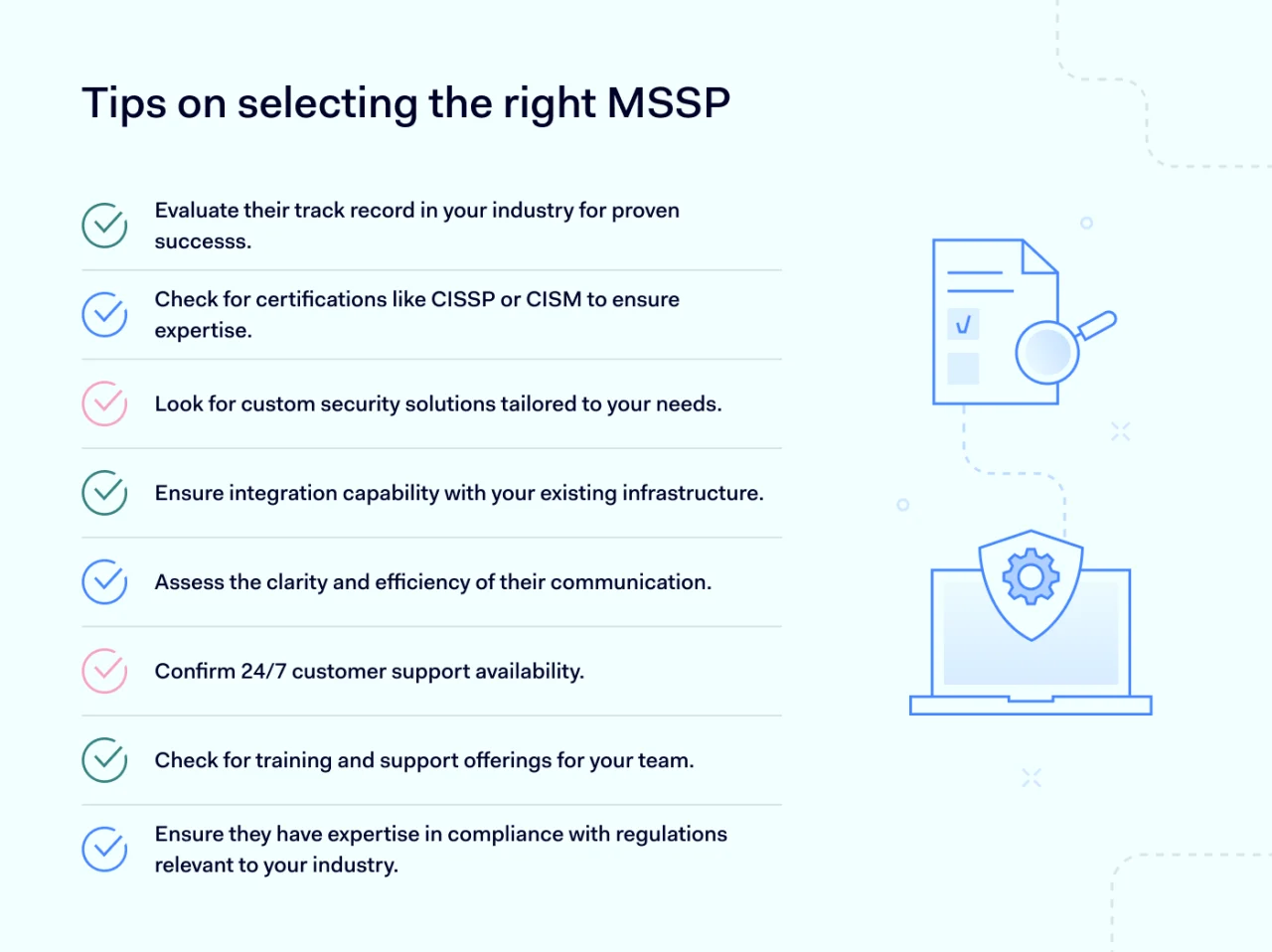 Tips on selecting the right Managed Security Service Provider