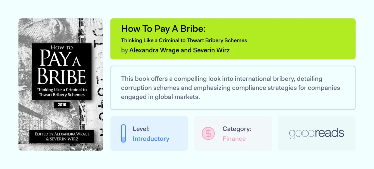 9 Compliance books-How to pay a bribe