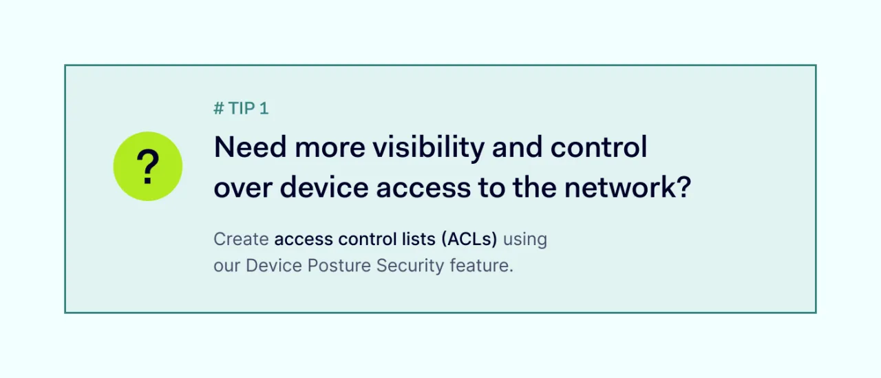 Access control lists (ACLs) Tip 1