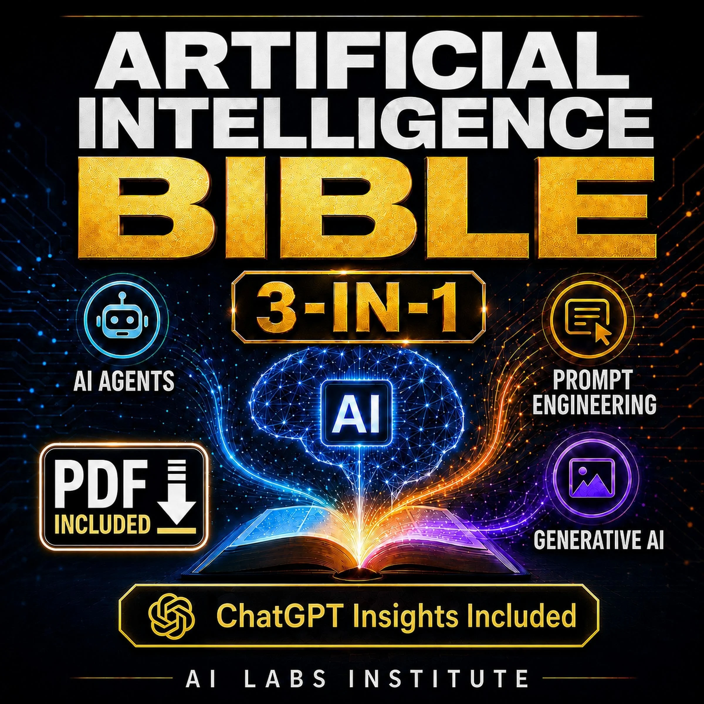 Artificial Intelligence Bible (3-in-1) Audiobook by AI Labs Institute cover art