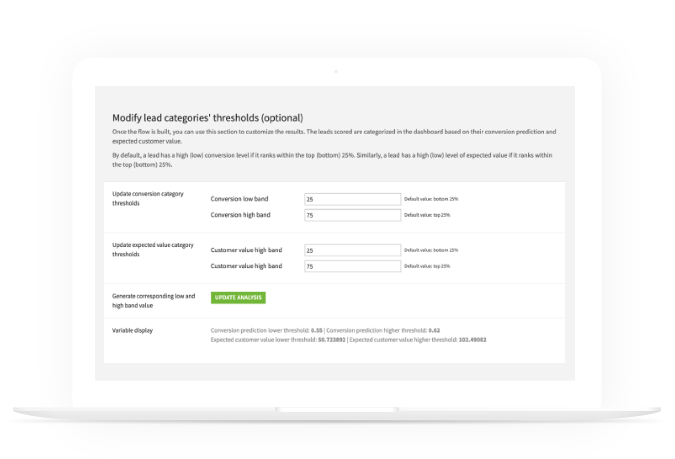 Easily Ingest Lead Details & Conversion Rate Targets