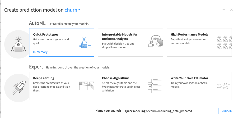 Building powerful machine learning models with Dataiku
