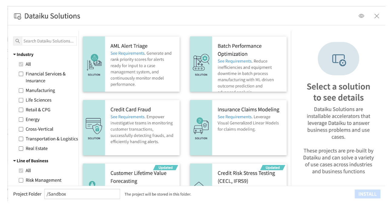 Dataiku Solutions: How they work and how to use them