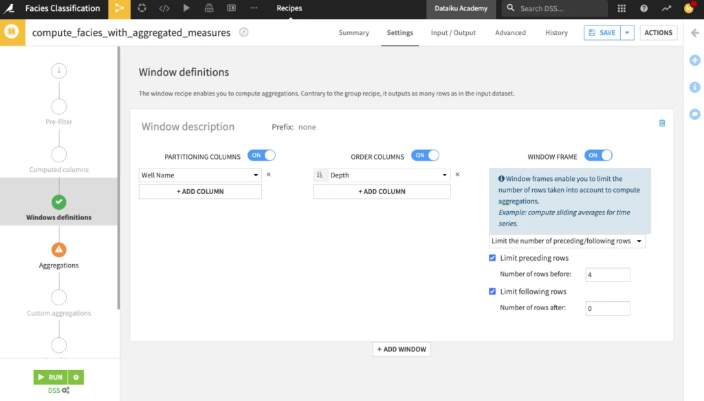 Facies classification from well logs with SLB