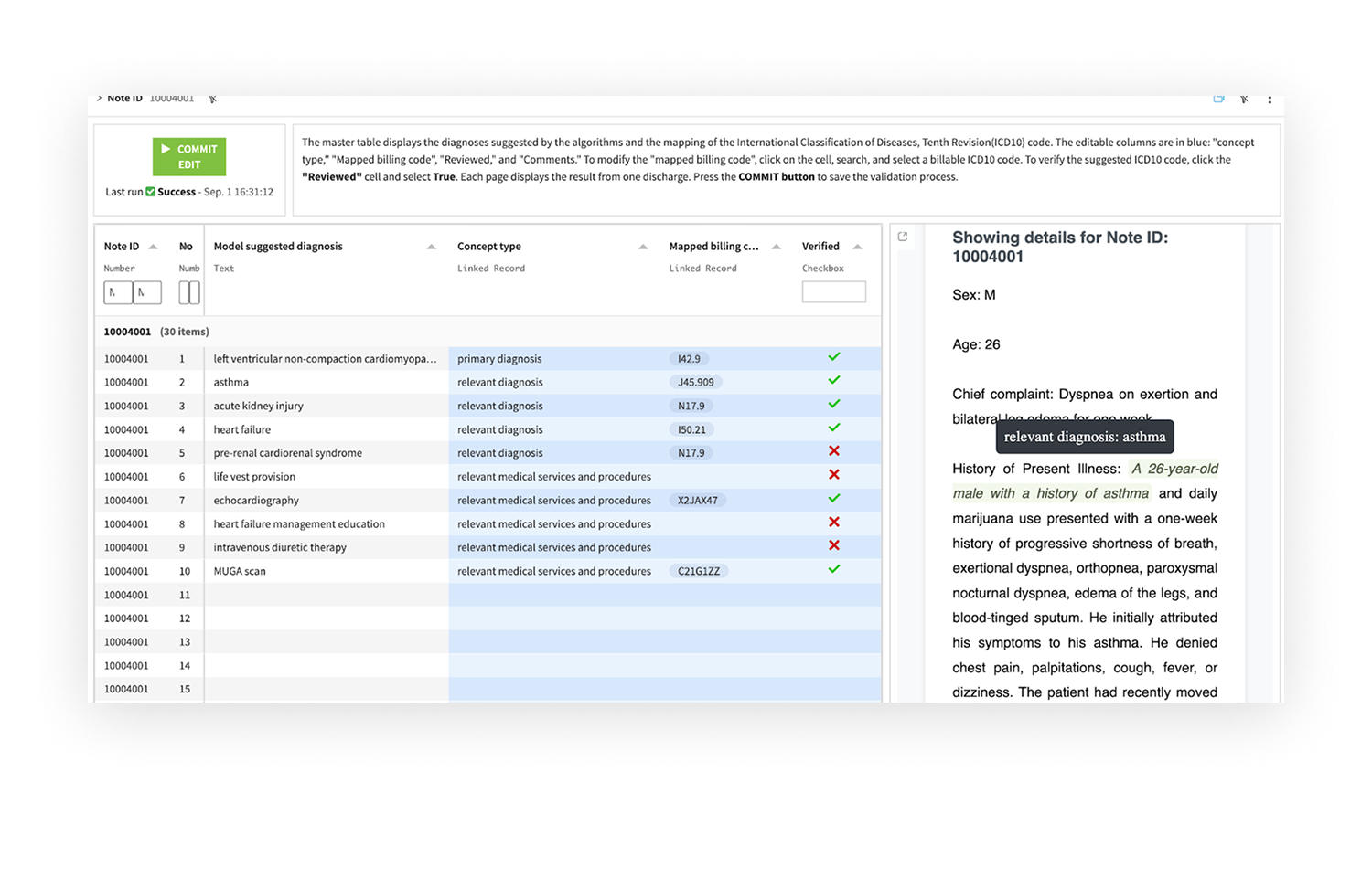 Validate Medical Codes With Clinical Experts