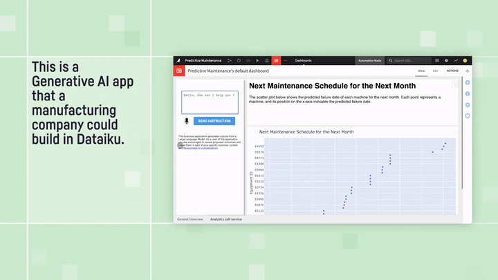 Predictive Maintenance Analysis: “text to dashboard” example