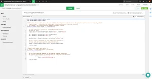 Coding deep learning in Dataiku