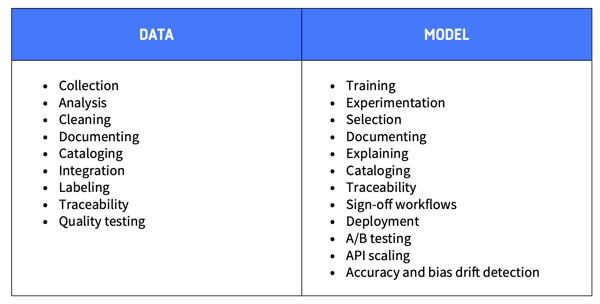 Features of a common AI/ML platform