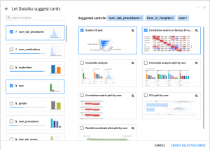 Dataiku statistical analysis suggestion