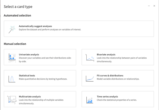 You can even let Dataiku automatically generate the analysis that best fits your data.