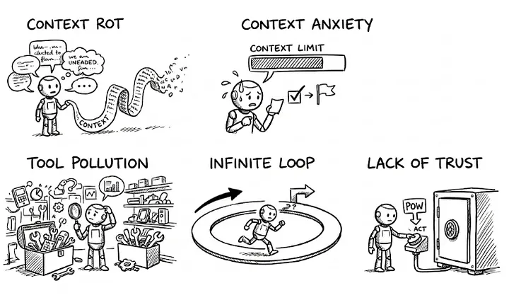 Simple agent harness limitations