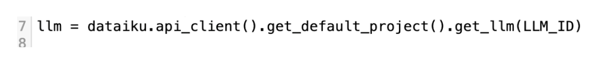 Programmatically accessing an LLM connection from the LLM Mesh
