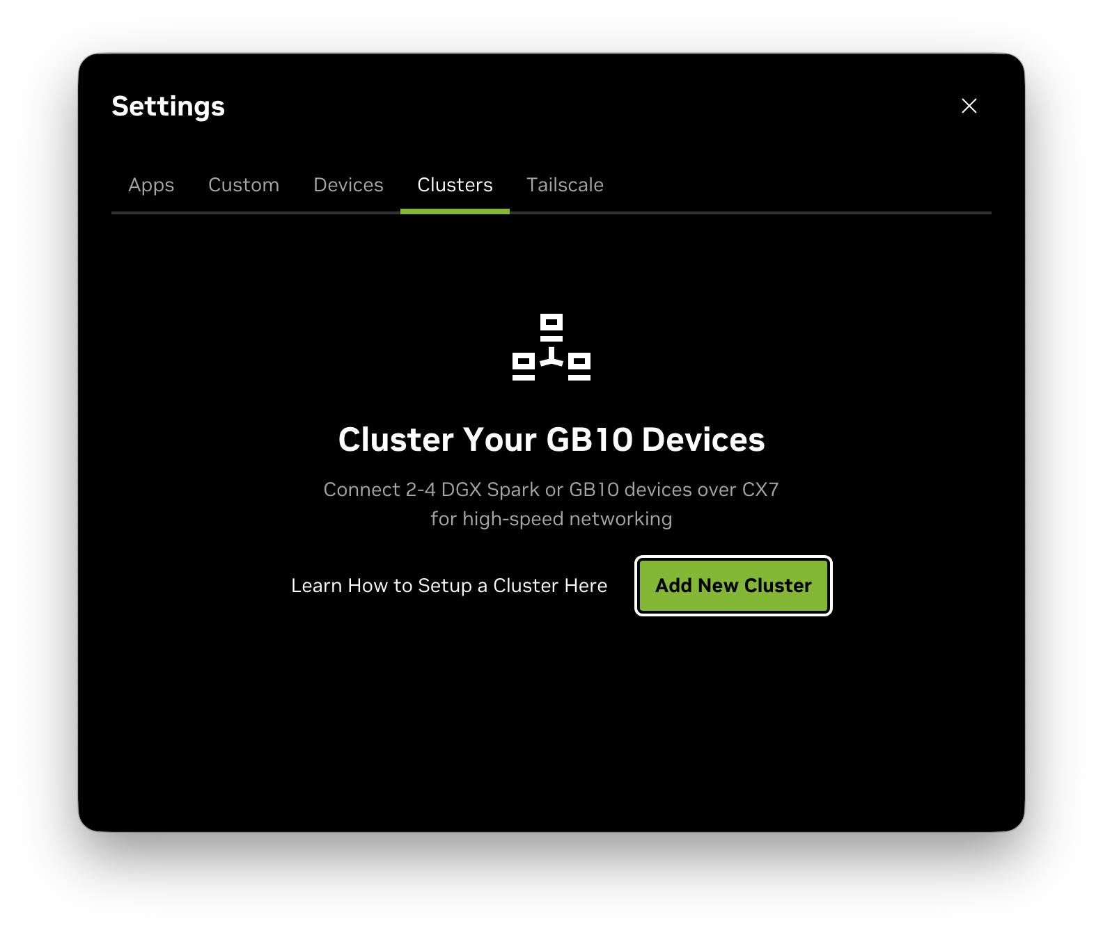 cluster-start-screen-1