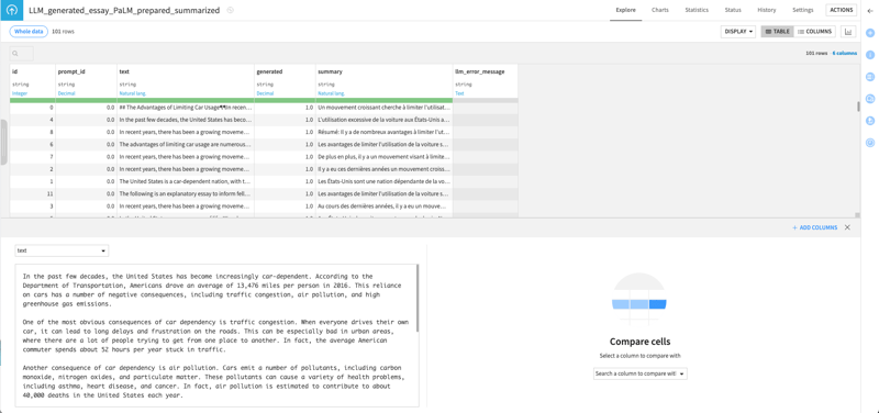 Compare row values: Identify differences at a glance