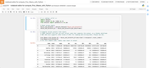 Jupyter notebooks are natively supported in Dataiku so you can code however you prefer.