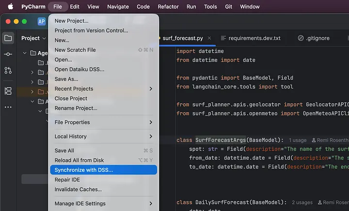 PyCharm plugin usage