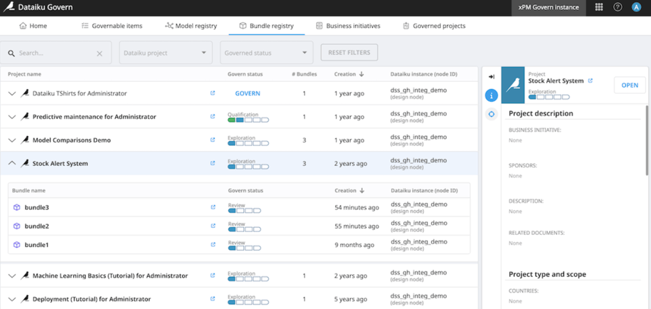 Bundle registry: Centralizing data and AI projects