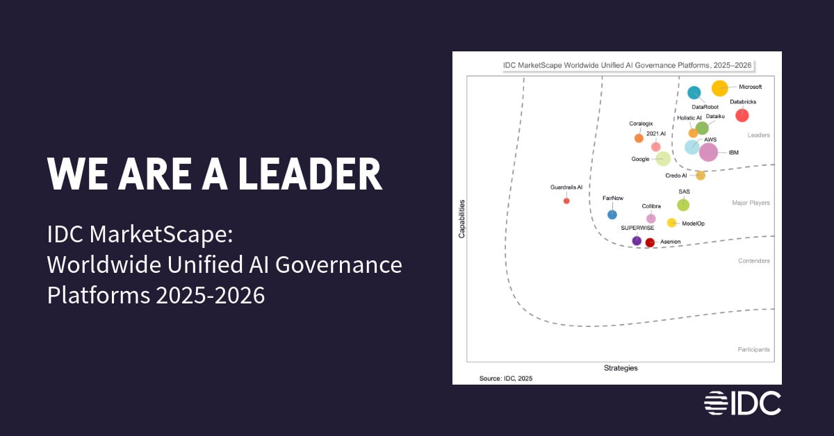 Dataiku named a Leader for Unified AI Governance in IDC Marketscape 2025-2026