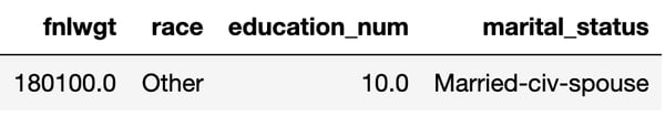 Constant values used to corrupt 25% of the target-domain samples