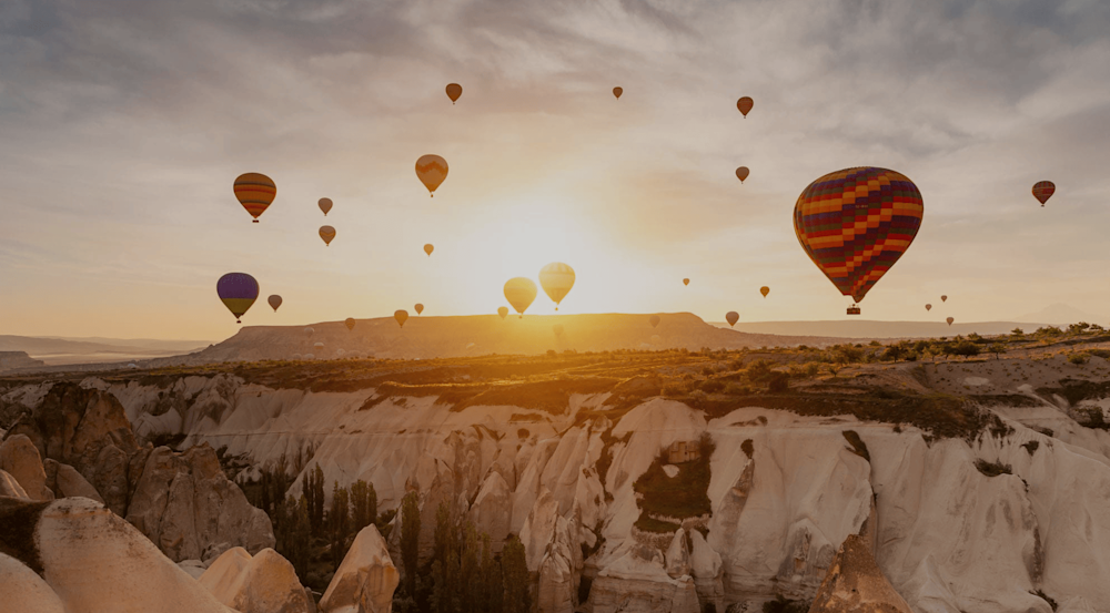 Turchia - Cappadocia mongolfiere al tramonto