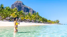 Mauritius - palme, spiaggia bianca e mare cristallino